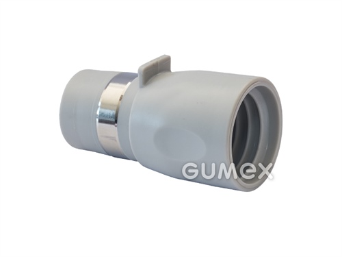 Endarmatur DN 32mm, für Staubsaugerschlauch EVA, Abchschlußstück, PVC, mit Metallring, beige, 